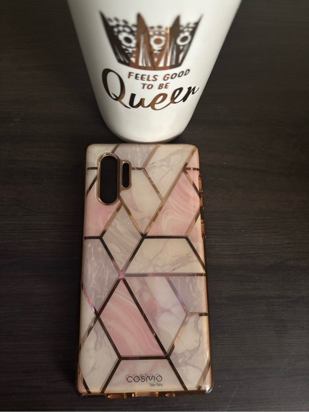 Series Pink Marble Geometric Phone Case
